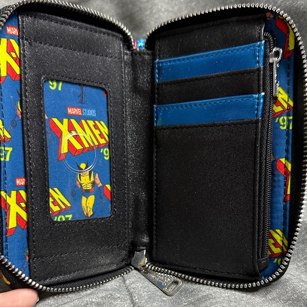 Loungefly X-Men 97’ Wolverine Metallic Yellow and Red Zipper Wallet - Picture 7 of 8